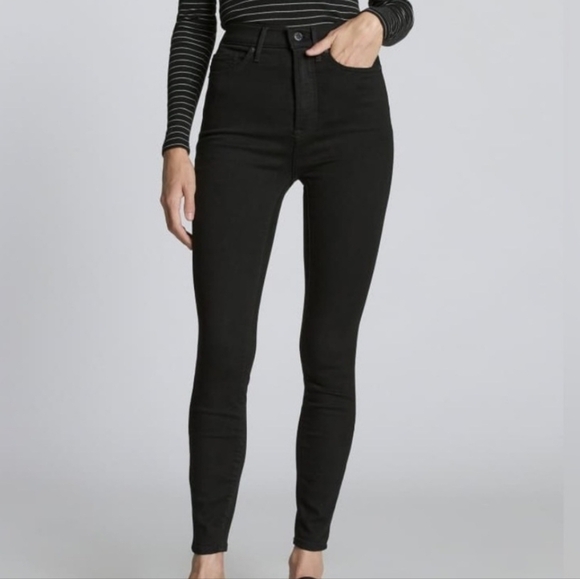 Everlane black denim the high rise skinny ankle jean 💋 - Picture 1 of 13
